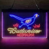 Nebraska Pheasant Hunter Budweiser 3-Color LED Sign Man Cave Home Bar Pub Decor