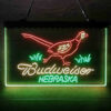 Nebraska Pheasant Hunter Budweiser 3-Color LED Sign Man Cave Home Bar Pub Decor