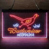 Nebraska Pheasant Hunter Budweiser 3-Color LED Sign Man Cave Home Bar Pub Decor