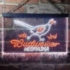 Nebraska Pheasant Hunter Budweiser LED Sign Man Cave Home Bar Pub Decor