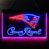 New England Patriots Crown Royal LED Sign Man Cave Home Bar Pub Decor