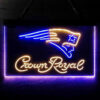 New England Patriots Crown Royal LED Sign Man Cave Home Bar Pub Decor