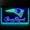 New England Patriots Crown Royal LED Sign Man Cave Home Bar Pub Decor