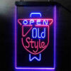 Old Style Open LED Sign Man Cave Home Bar Pub Decor