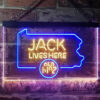 Pennsylvania Jack Daniel LED Sign Man Cave Home Bar Pub Decor