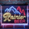 Rainier Club Mountain 3-Color LED Sign Man Cave Home Bar Pub Decor