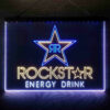 Rockstar Energy Drink Double Star 3-Color LED Sign Man Cave Home Bar Pub Decor