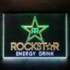 Rockstar Energy Drink Double Star 3-Color LED Sign Man Cave Home Bar Pub Decor