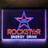 Rockstar Energy Drink Double Star 3-Color LED Sign Man Cave Home Bar Pub Decor