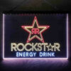 Rockstar Energy Drink Double Star 3-Color LED Sign Man Cave Home Bar Pub Decor