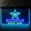 Rockstar Energy Drink Double Star Home Bar Neon Light LED Sign Man Cave Decor