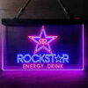 Rockstar Energy Drink Double Star Home Bar Neon Light LED Sign Man Cave Decor