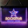 Rockstar Energy Drink Double Star Home Bar Neon Light LED Sign Man Cave Decor