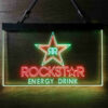 Rockstar Energy Drink Double Star Home Bar Neon Light LED Sign Man Cave Decor