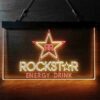 Rockstar Energy Drink Double Star Home Bar Neon Light LED Sign Man Cave Decor