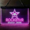 Rockstar Energy Drink Double Star Home Bar Neon Light LED Sign Man Cave Decor