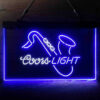 Saxophone Coors Lite LED Sign Man Cave Home Bar Pub Decor