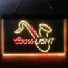 Saxophone Coors Lite LED Sign Man Cave Home Bar Pub Decor