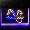 Saxophone Coors Lite LED Sign Man Cave Home Bar Pub Decor