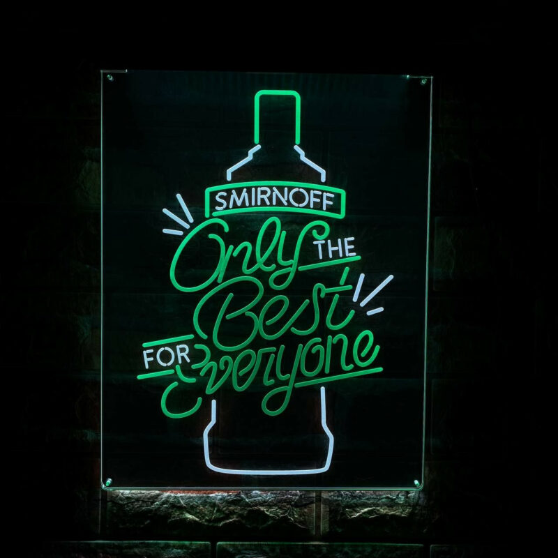 Smirnoff Only The Best For Everyone LED Sign Man Cave Home Bar Pub Decor