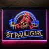 St Paul Girl 3-Color LED Sign Man Cave Home Bar Pub Decor