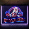 St Paul Girl 3-Color LED Sign Man Cave Home Bar Pub Decor