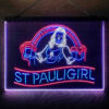 St Paul Girl 3-Color LED Sign Man Cave Home Bar Pub Decor