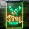 Stag Deer Head LED Sign Man Cave Home Bar Pub Decor