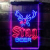 Stag Deer Head LED Sign Man Cave Home Bar Pub Decor