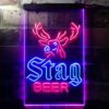 Stag Deer Head LED Sign Man Cave Home Bar Pub Decor