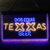 Texas Dos Equis LED Sign Home Bar Decor