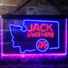 Washington Jack Daniel LED Sign Man Cave Home Bar Pub Decor