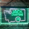 Washington Jack Daniel LED Sign Man Cave Home Bar Pub Decor