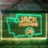 Washington Jack Daniel LED Sign Man Cave Home Bar Pub Decor