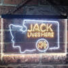 Washington Jack Daniel LED Sign Man Cave Home Bar Pub Decor