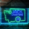 Washington Jack Daniel LED Sign Man Cave Home Bar Pub Decor