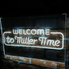 Welcome Miller Time LED Sign Man Cave Home Bar Pub Decor