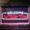 Welcome Miller Time LED Sign Man Cave Home Bar Pub Decor