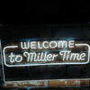 Welcome Miller Time LED Sign Man Cave Home Bar Pub Decor