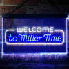 Welcome Miller Time LED Sign Man Cave Home Bar Pub Decor