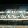 Welcome Miller Time LED Sign Man Cave Home Bar Pub Decor