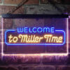 Welcome Miller Time LED Sign Man Cave Home Bar Pub Decor