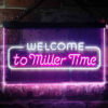 Welcome Miller Time LED Sign Man Cave Home Bar Pub Decor