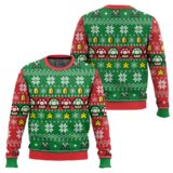 Hooktab 1-Up Mushroom Mario Bros Ugly Christmas Sweater