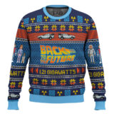 Hooktab 1.21 Gigawatts Back To The Future Ugly Christmas Sweater