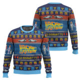 Hooktab 1.21 Gigawatts Back To The Future Ugly Christmas Sweater