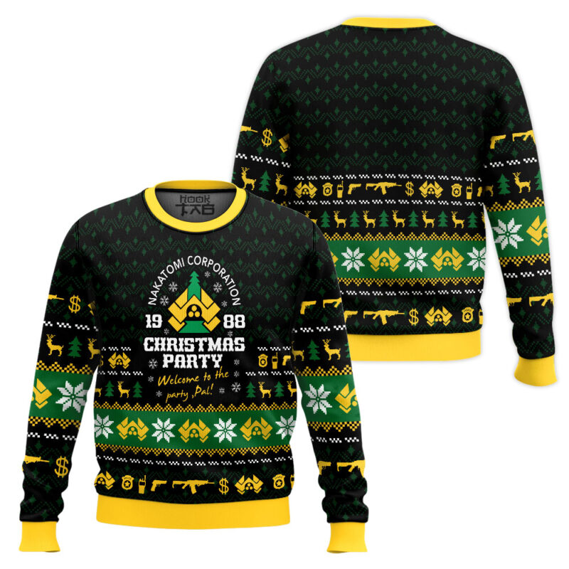 Hooktab 1988 Christmas Party Die Hard Ugly Christmas Sweater Hooktab 1988 Christmas Party Die Hard Ugly Christmas Sweater