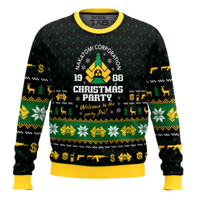 Hooktab 1988 Christmas Party Die Hard Ugly Christmas Sweater