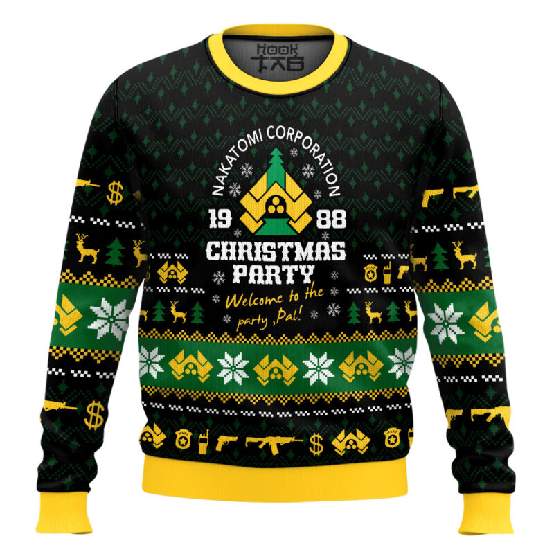 Hooktab 1988 Christmas Party Die Hard Ugly Christmas Sweater