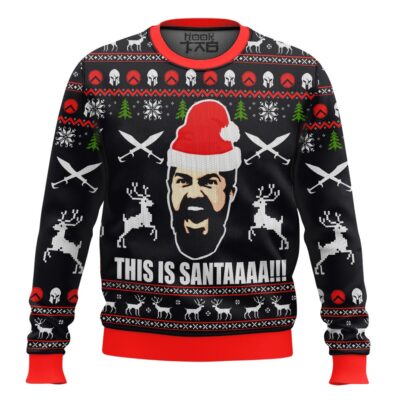 Hooktab 300 Sparta "This Is Santaaa" Ugly Christmas Sweater